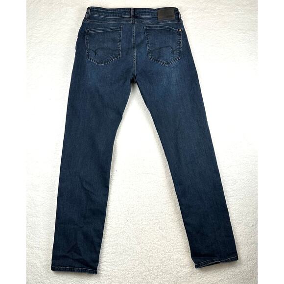 Mavi Men’s Jeans Size 35x33 Dark Wash Zack Straight Leg Mid Rise Cotton Stretch - Picture 3 of 10